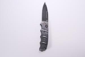 Boker Kalashnikov Dagger Automatic Knife Black Aluminum Used (Smokewash D2)