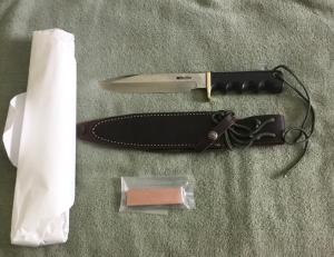 Randall Made Knife Model 16-7 “ Diver Knife Black Micarta New