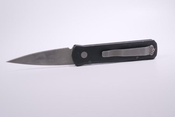 Pro-Tech Godson Automatic Knife Black Aluminum (3.2" Bead Blast) 720