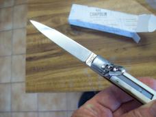 A.G.A. Campolin 8" Lever Maniago, Italy GO-55020-HB Gen. Honey Horn UNUSED W/Box