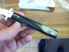 A.G.A. Campolin Italian 9" Dominus Brazilian Horn "Black Beauty" Swedgey Blade UNUSED W/Orig. Box