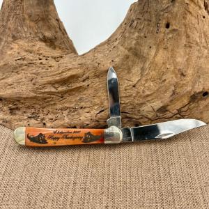 CASE XX HAPPY THANKSGIVING 2007 CHESTNUT BONE POCKET KNIFE COPPERHEAD 6249 107