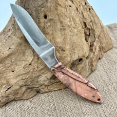 Pink Camo Handle 6.5" Crush Fixed Blade Drop Point Survival Hunting KNIFE (554A)