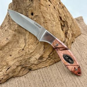 Pink Camo Handle 65quot Crush Fixed Blade Drop Point Survival Hunting KNIFE 554A