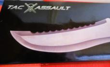 TAC ASSAULT SHEATH KNIFE NEW IN BOX FROM A FEW YEARS BACK WHAT AN EDGE WORTH THE PRICE