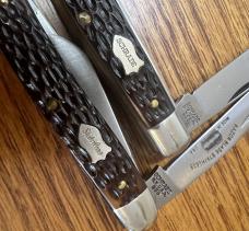 2 VINTAGE '74-'79 SCHRADE NY USA 233 & 855 POCKET KNIVES & VIEW TUBE BOXS - MAKE OFFER