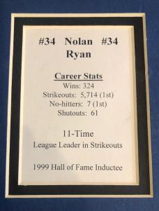 Case Nolan Ryan “Strikeout King” Placque and Knife