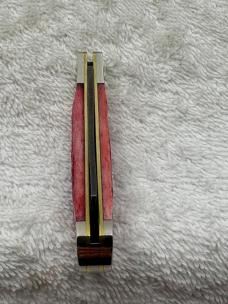 Parker Edwards Vintage Damascus 1 Blade Small Trapper Razor Blade Pocket Knife (#38)