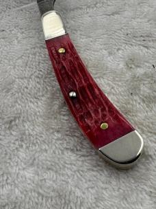 Parker Edwards Vintage Damascus 1 Blade Small Trapper Razor Blade Pocket Knife (#38)