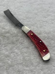 Parker Edwards Vintage Damascus 1 Blade Small Trapper Razor Blade Pocket Knife (#38)