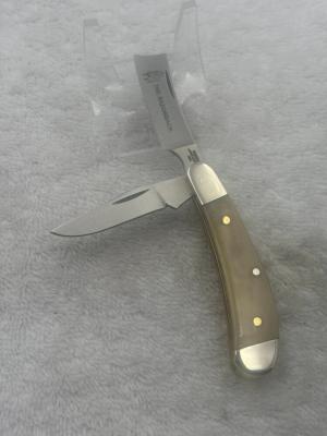 Parker Vintage 2 Blade Small Trapper Style Pocket Knife With Razor Blade Made In USA 83