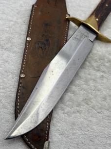 Vintage Solingen Germany G. C. Co Tang Stamp 13" Bowie 8" Blade Stag Handle