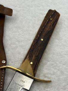 Vintage Solingen Germany G. C. Co Tang Stamp 13" Bowie 8" Blade Stag Handle