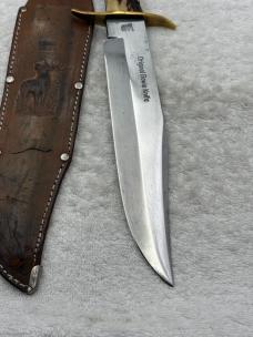 Vintage Solingen Germany G. C. Co Tang Stamp 13" Bowie 8" Blade Stag Handle