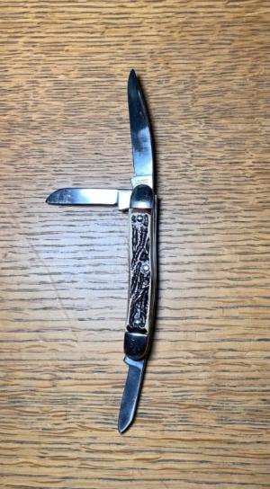 Vintage Colonial 3 Blade Stockman Pocket Knife