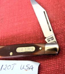 VINTAGE SCHRADE USA OLD TIMER 12OT DELRIN SCALES 3" PEANUT KNIFE PREOWNED STORED & VERY NICE