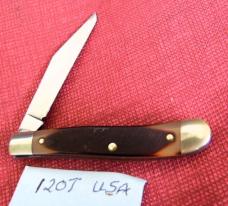 VINTAGE SCHRADE USA OLD TIMER 12OT DELRIN SCALES 3" PEANUT KNIFE PREOWNED STORED & VERY NICE