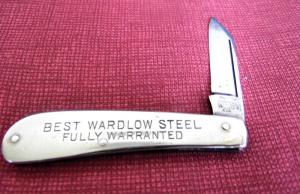 VINTAGE 3" HIBBARD SPENCER BARTLETT & CO. METAL KNIFE PREOWNED STORED & NICE FIND FOR THE PRICE