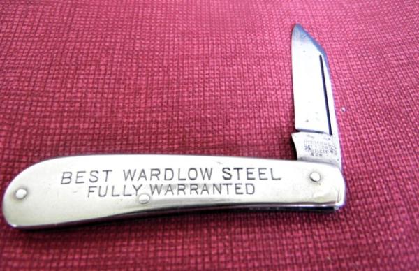 VINTAGE 3" HIBBARD SPENCER BARTLETT & CO. METAL KNIFE PREOWNED STORED & NICE FIND FOR THE PRICE