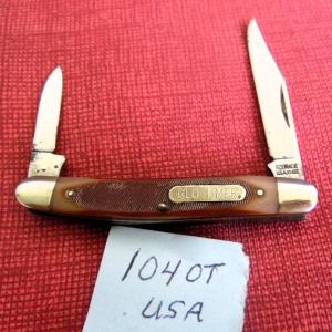 VINTAGE SCHRADE USA OLD TIMER 104OT DELRIN SCALES 3" PEN KNIFE PREOWNED STORED & VERY NICE