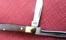 VINTAGE SEARS USA WOOD SCALES 3" PEANUT KNIFE PRE-OWNED STORED & VERY NICE