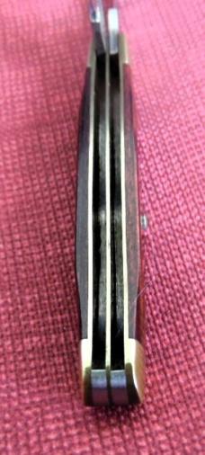 VINTAGE SEARS USA WOOD SCALES 3" PEANUT KNIFE PRE-OWNED STORED & VERY NICE