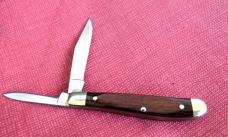 VINTAGE SEARS USA WOOD SCALES 3" PEANUT KNIFE PRE-OWNED STORED & VERY NICE