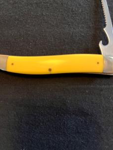 Vintage Robeson Yellow Delrin Fish Knife w/box!