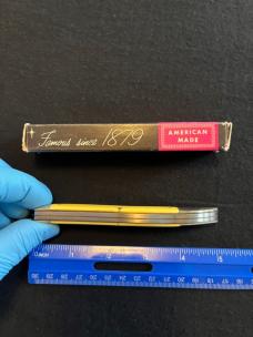 Vintage Robeson Yellow Delrin Fish Knife w/box!