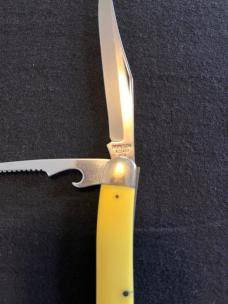 Vintage Robeson Yellow Delrin Fish Knife w/box!