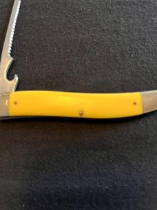 Vintage Robeson Yellow Delrin Fish Knife w/box!