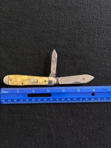 Vintage IKCo Swell End Jack Knife with Beautiful Mosaic Celluloid Scales