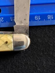 Vintage IKCo Swell End Jack Knife with Beautiful Mosaic Celluloid Scales