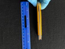 Queen 1LA Yellow Delrin Lock Back Swing Guard Cheetah Knife NIB!