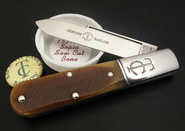 GEC #15 TC Sawyer Genuine Barlow Sepia Sawcut Bone Charlie Campagna SFO Great Eastern Cutlery 152121