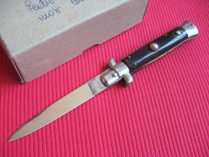Vintage 1960's Italian Button Open Button Close Stiletto Switchblade Knife - New Old Stock