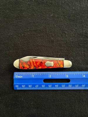 Vintage IKCo Swell End Jack Knife with Beautiful Mosaic Celluloid Scales