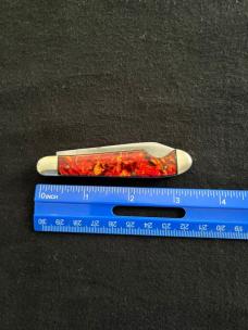 Vintage IKCo Swell End Jack Knife with Beautiful Mosaic Celluloid Scales