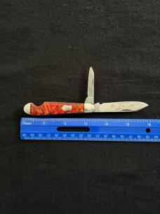 Vintage IKCo Swell End Jack Knife with Beautiful Mosaic Celluloid Scales