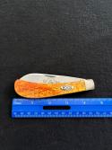 Schatt and Morgan Fire & Wire Tested Saddle Horn Jack  Knife with Gold Swirl Acrylic Scales