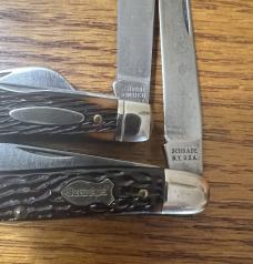 SCHRADE WALDEN NY USA 974 & SCHRADE USA 899 & VIEW TUBE BOXES 