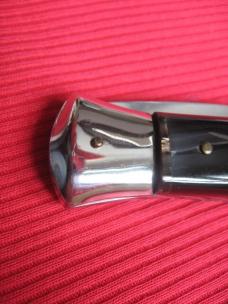 Vintage 13" Horn Rostfrei MOLLETTA Stiletto Switchblade Knife.