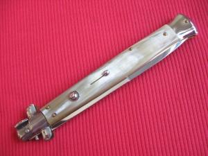 Brand New Old Stock quotINOXquot 13 Inch Brazilian Horn ITALIAN STILETTO Switchblade Knife
