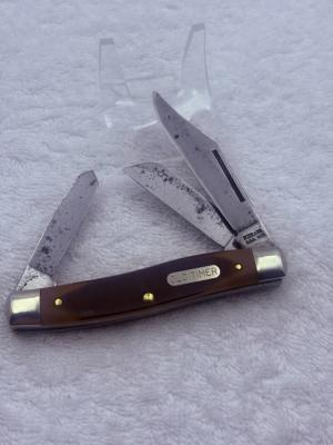 Schrade Old Timer 8OT 3 Blade Stockman Great Used Condition Made IN USA 95