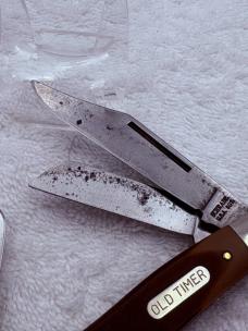 Schrade Old Timer 8OT 3 Blade Stockman Great Used Condition Made IN USA (#95)