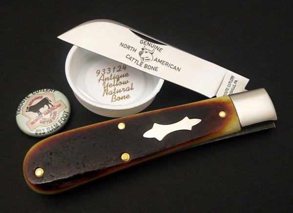 Great Eastern Cutlery #93 Ramfoot Antique Yellow Natural Bone GEC 933124