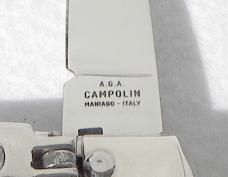 NEW A.G.A. CAMPOLIN 6" BEAUTIFUL ABALONE SCALES AUTOMATIC LEVER LOCK MANIAGO ITALY