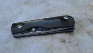 Kevin L. Hoffman Folder Dazzle Black Micarta Jeweled Titanium Liners 3 3/8" Closed Mint FL Made