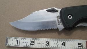 VTG Schrade USA Old Timer 47OT Linerlock Folding Pocket Knife Serrated