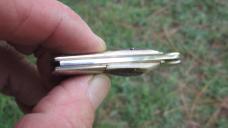 VTG EXPLORER SQUIER IV Japan Small Tiny Lockback Knife Stag Handles 11-384